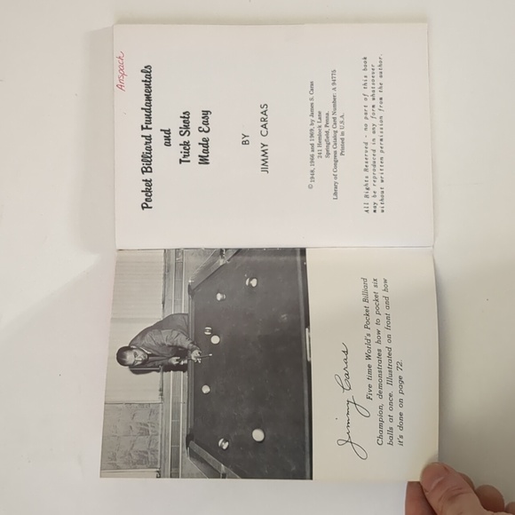 Pocket Billiard Fundamentals and Trick Shots Made Easy - Jimmy Caras - 1969 - Picture 4 of 8
